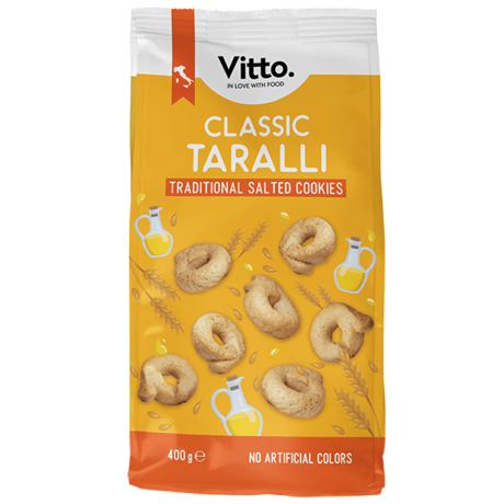 Vitto Classic Taralli traditional salted cookies 400 g pack