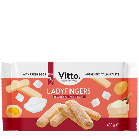 Vitto Ladyfingers traditional Italian biscuits 400 g pack