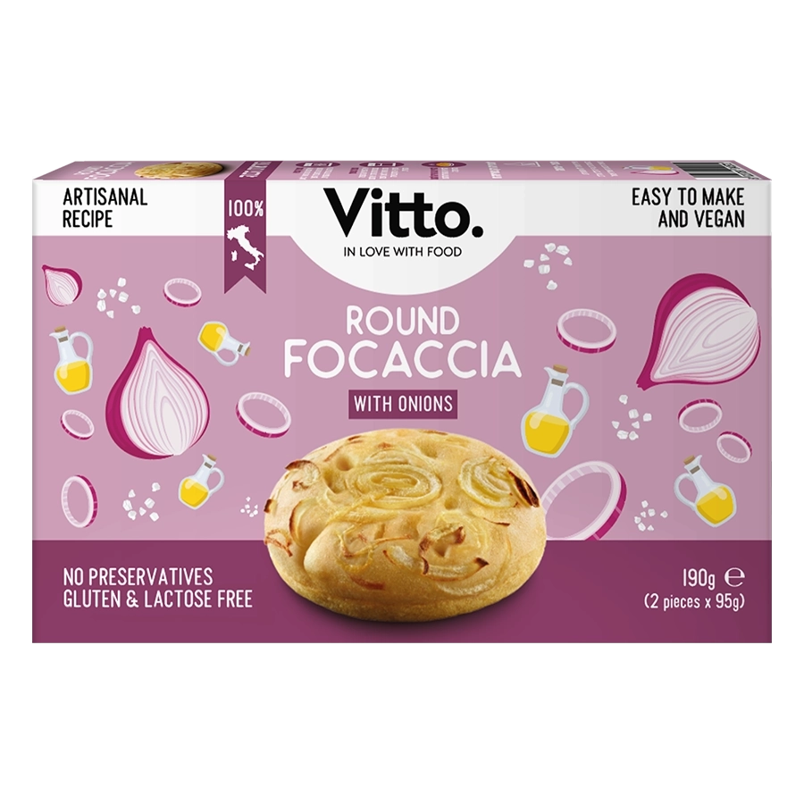 Onion focaccia – savoury vegan flatbread