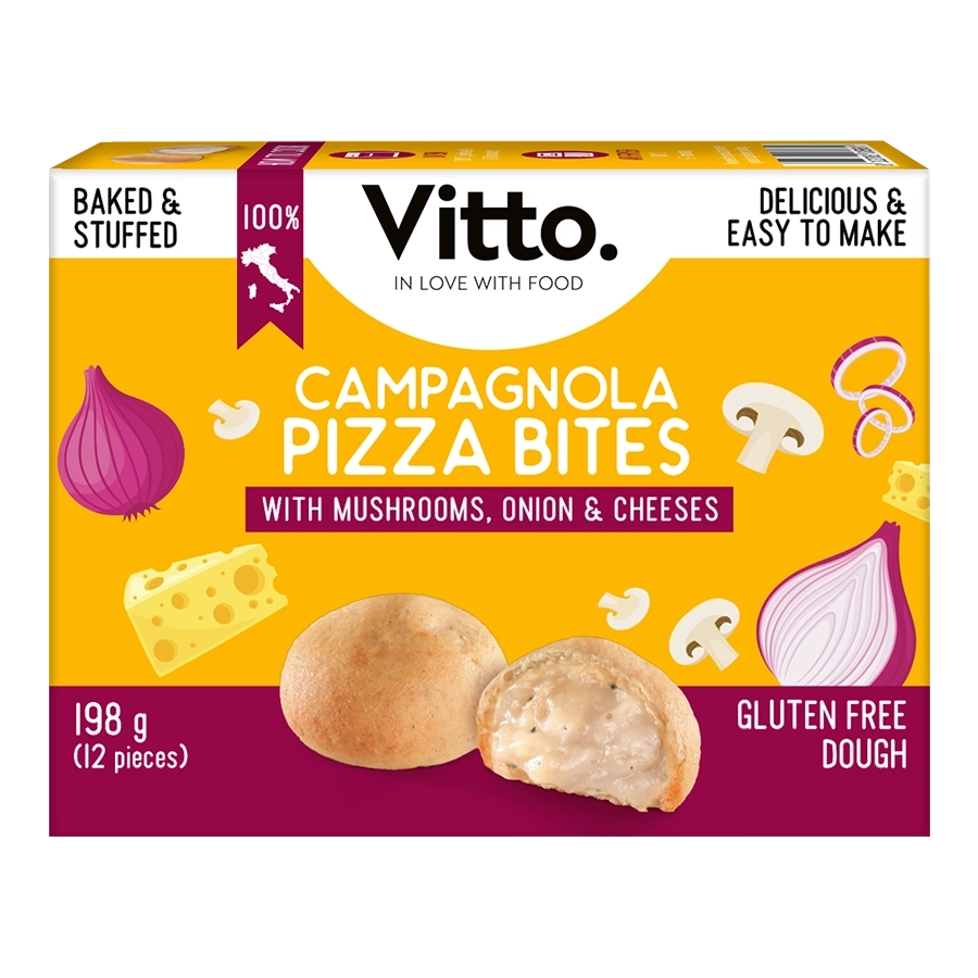 Campagnola pizza bites – stuffed mushroom and onion snack