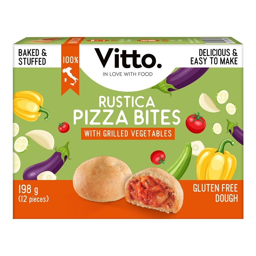 Rustica pizza bites – baked mini bites with grilled vegetables